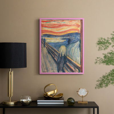 «Vintage Abstract Print», reproduction encadrée en bois massif