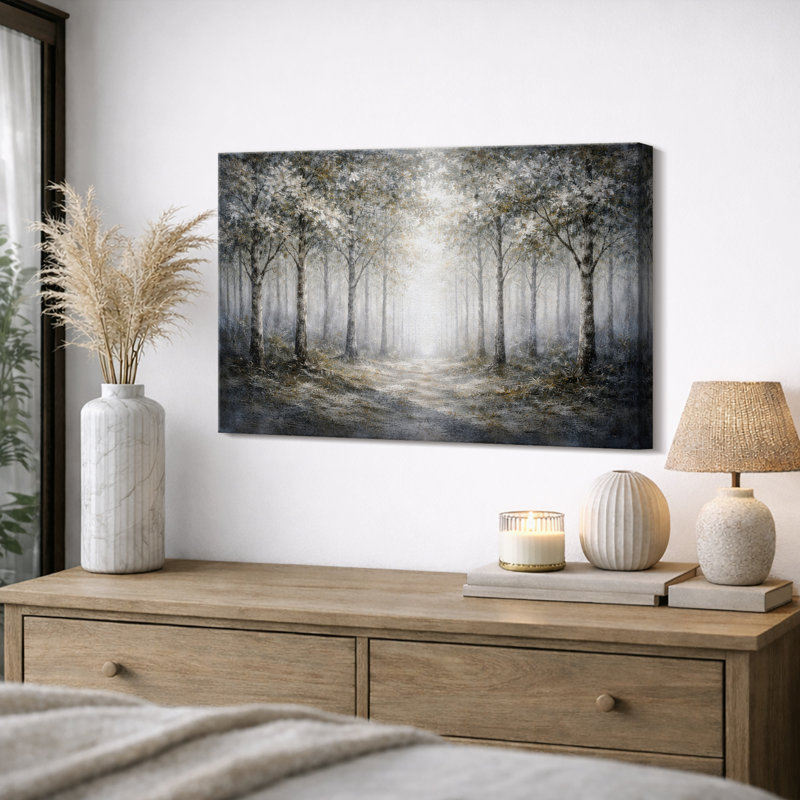 Art rétro de jardin de forêt, photos de salon botaniques neutres, impression sur toile encadrée, impression numérique