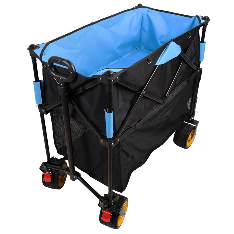 Grand chariot de chariot pliant avec capacité énorme et roues tout-terrain