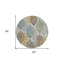 Tapis rond bleu 8 po