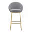 Ensemble de tabourets de bar intérieur en métal avec structure plaquée or, offrant confort et style pour les espaces de vie modernes.-2138722400