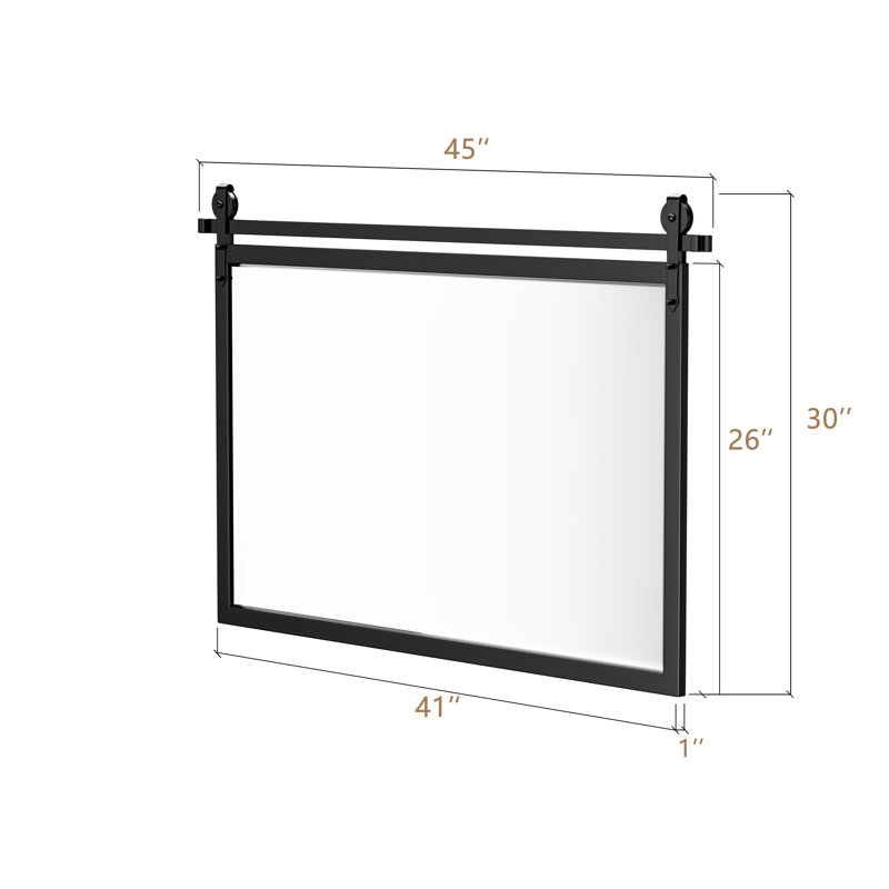 Addiley Metal Rectangle Mirror, 30" x 45"