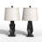 24.5'' Resin Modern Glam Table Lamp Set With Usb-314853827
