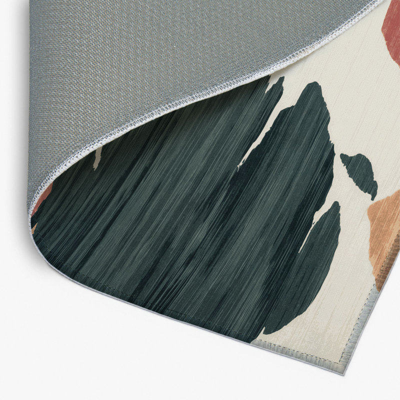 Tapis intérieur et extérieur gris Watercolor, Rectangulaire 2 pi x 3 pi