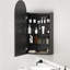 HOMCOM Bathroom Mirror Cabinet with Adjustable Glass Shelves-1109108196