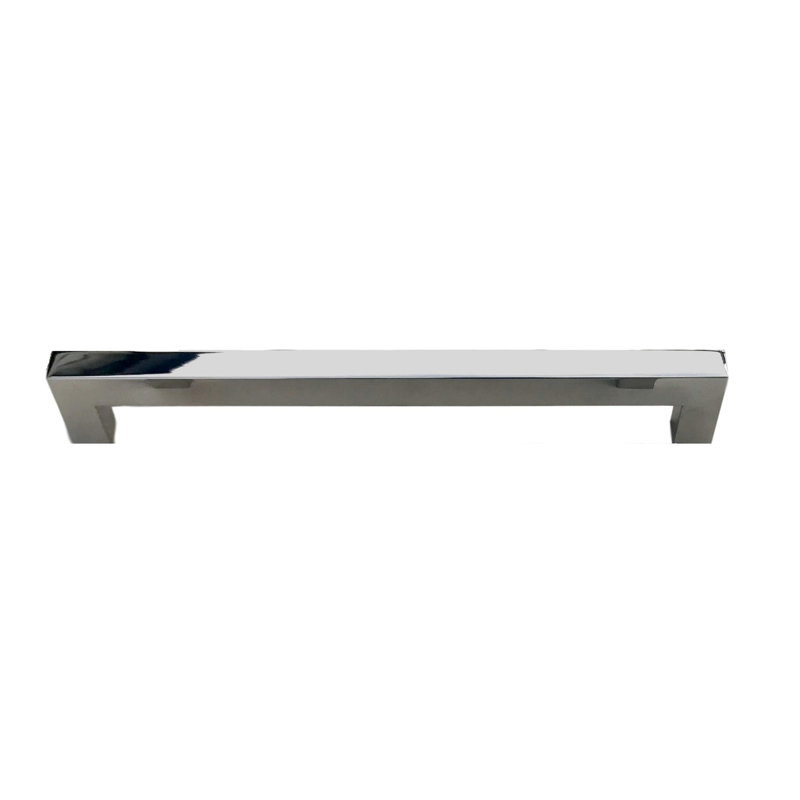 Panel Ready Refrigerator Appliance Handle Square Bar Pull, 8", Polished Nickel