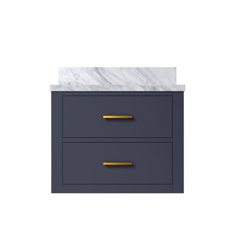 Single Bath Vanity 24 In. W X 18 In. D, With Acrylic Top, Blue