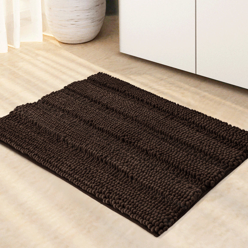 Ashmath Synthetic Non-Slip Bath Rug, 2cm H x 150cm W x 60cm D, Coffee