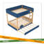 Grand lit superposé avec lit gigogne, cadre de lit superposé en bois avec bibliothèque intégrée et barrière de sécurité de haute qualité, conception de forme d'automobile pour enfants-2010532612