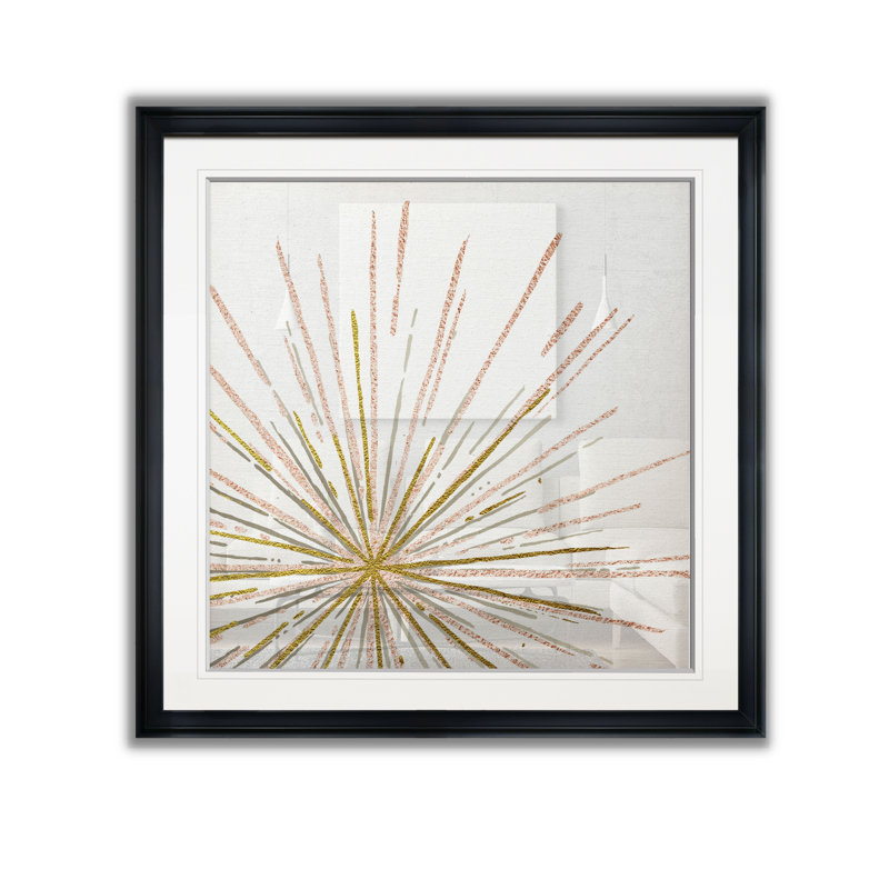 «Glam Burst», reproduction de peinture à l'huile sur toile tendue, H 26,5 po x l 26,5 po x P 1,5 po
