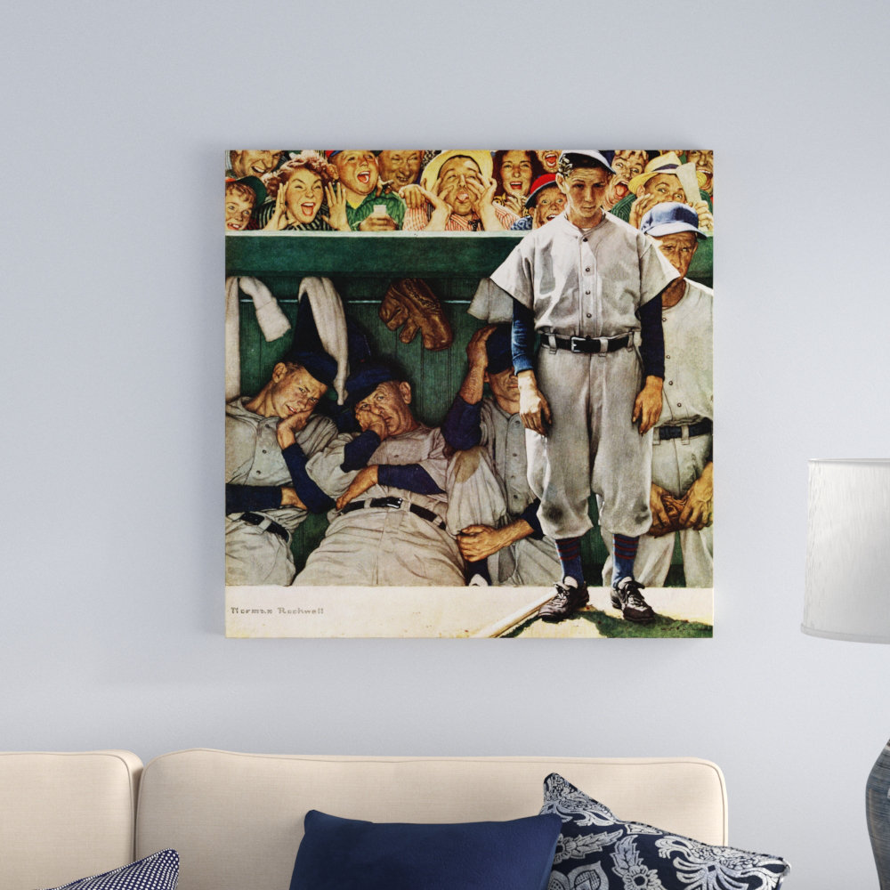 " Dugout " by Norman Rockwell Vault W Artwork 