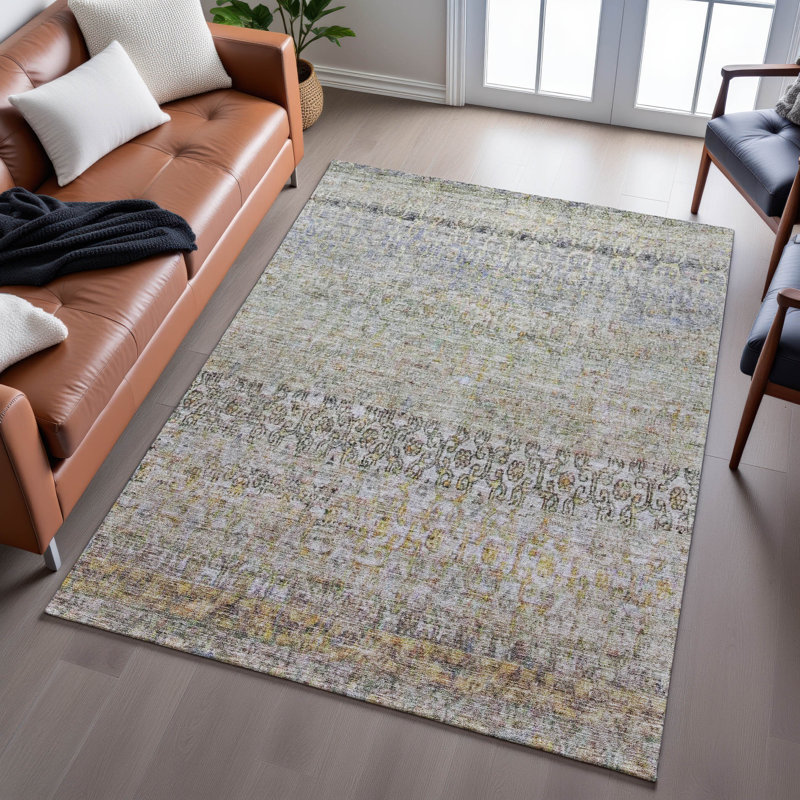 Tapis de qualité supérieure lavable à la machine Jacoby AMF1173 Global, Rectangle 10 pi x 14 pi