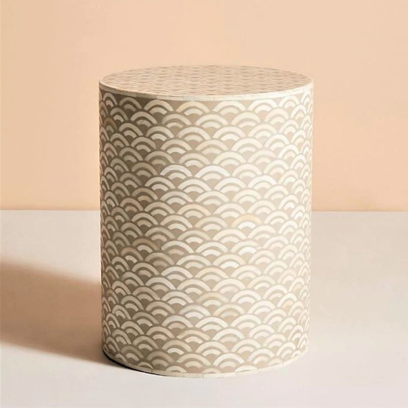 Solid + Manufactured Wood Accent Stool