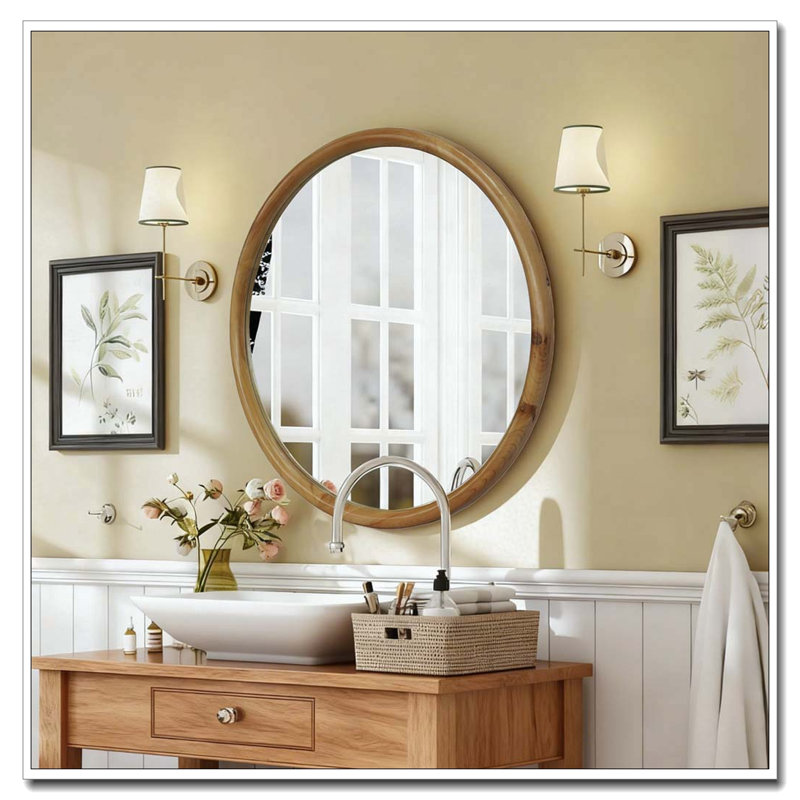 Miroir mural rond, 27.56"