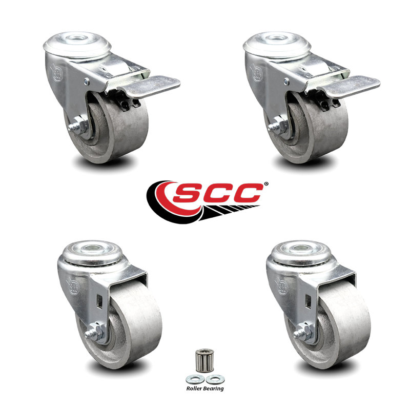 4-Piece Semi Steel Caster Set