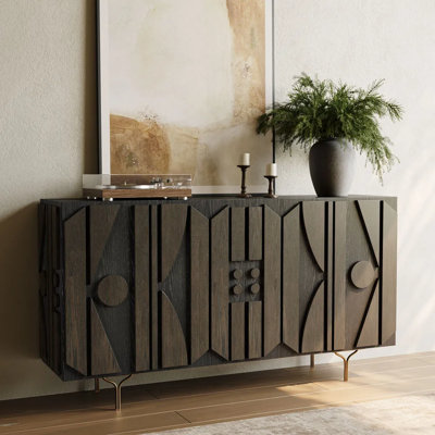 62.99" Mid-Century Modern Tall TV Stand