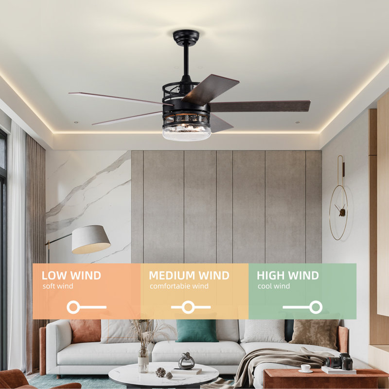 Jennavicia 52'' Ceiling Fan with Light Kit