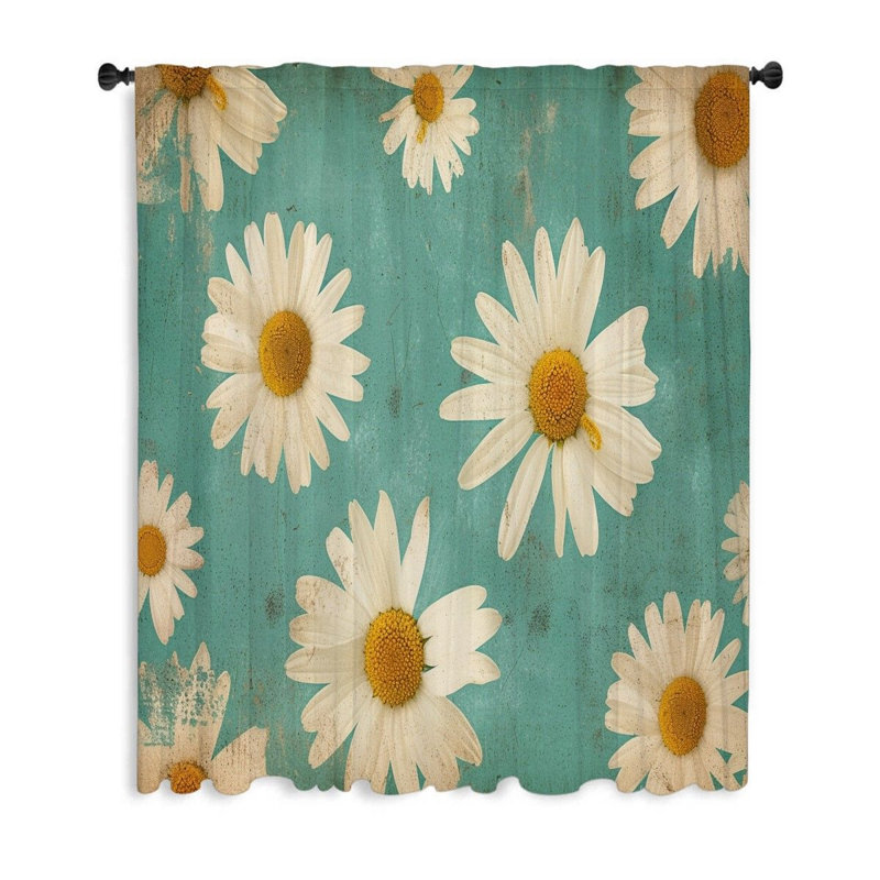 Daisies, rideaux occultant et occultant - 1 panneau, L 53 po x L 99 po
