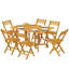 Rectangle Solid Wood Patio Dining Set