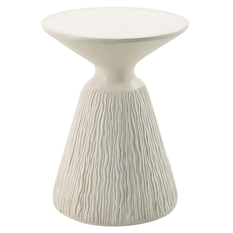 Table d'appoint ACME Duane, finition blanc naturel