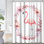 Rideau de douche imperméable flamant rose avec 12 crochets Flamingo