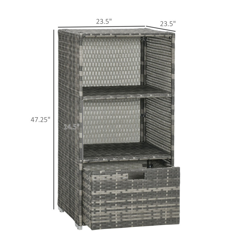 Porte-serviettes de piscine Outsunny Valet, Gris