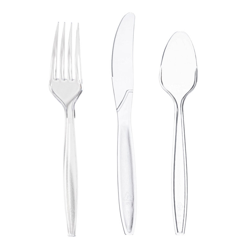 Clear Disposable Plastic Cutlery Set - 1000 Guests