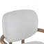 Ensemble de 2 chaises de salle à manger avec accoudoirs rembourrés, sièges d'appoint en bois d'hévéa et tissu blanc, capacité de poids de 300 lb-1547483221