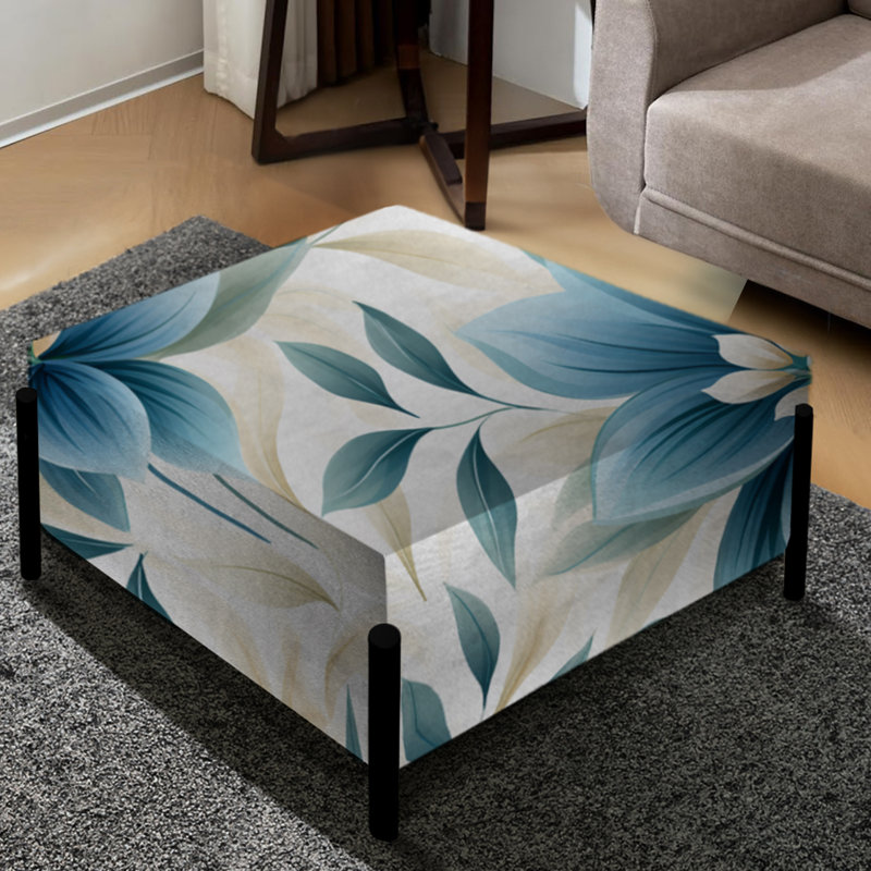 Tranquil Patterns - Grand repose-pieds carré floral