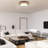 Modern Drum Design Circle Wood LED Flush Mount Ceiling Light Fixture For Kitchen, Bedroom, Foyer, Hallway, Laundry Room