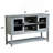 Sideboard Buffet Table With Doors, Grey