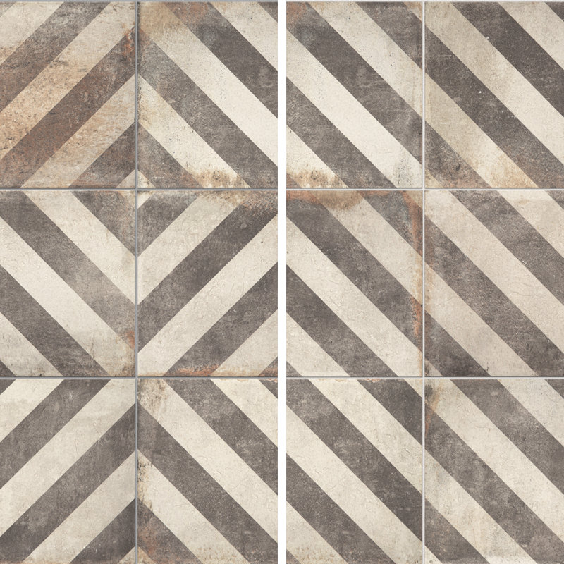 Carreau de porcelaine à motif de mur et de plancher 9 po x 9 po DAnticatto Decor