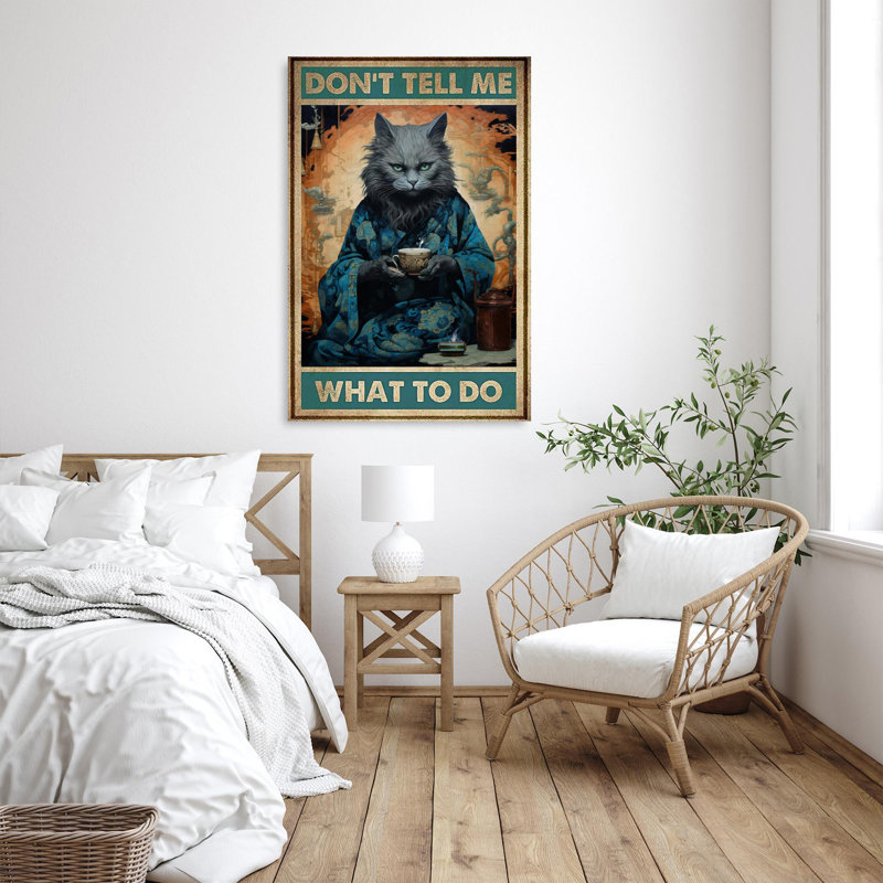 «Cat Dont Tell Me What To Do - 1 pièce», H 36 po x l 24 po x P 1,25 po