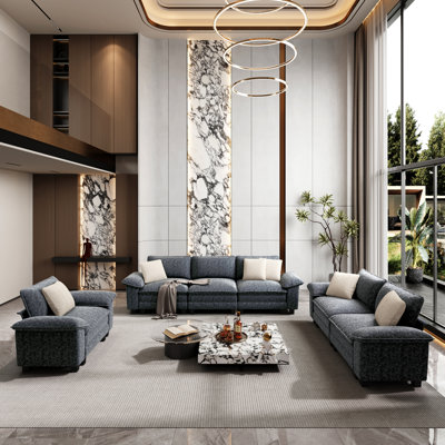 6 Piece Chenille Modular Living Room Set