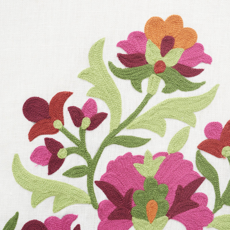 Antalya Medallion Embroidery Fabric, Garnet