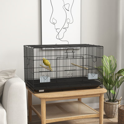 Cage à oiseau avec perchoir en acier 17,7 po Ginnie