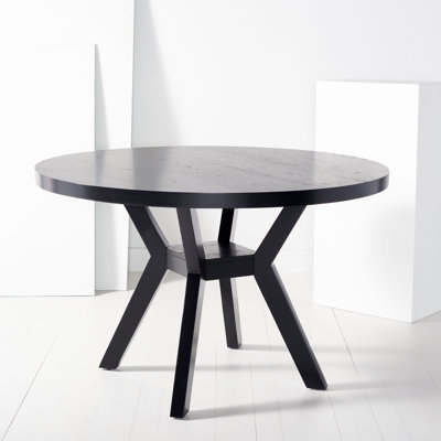 Round Solid Wood Base Dining Table
