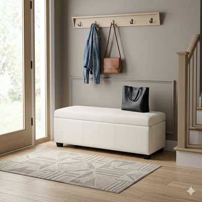 Banc avec repose-pieds avec rangement relevable Avalon