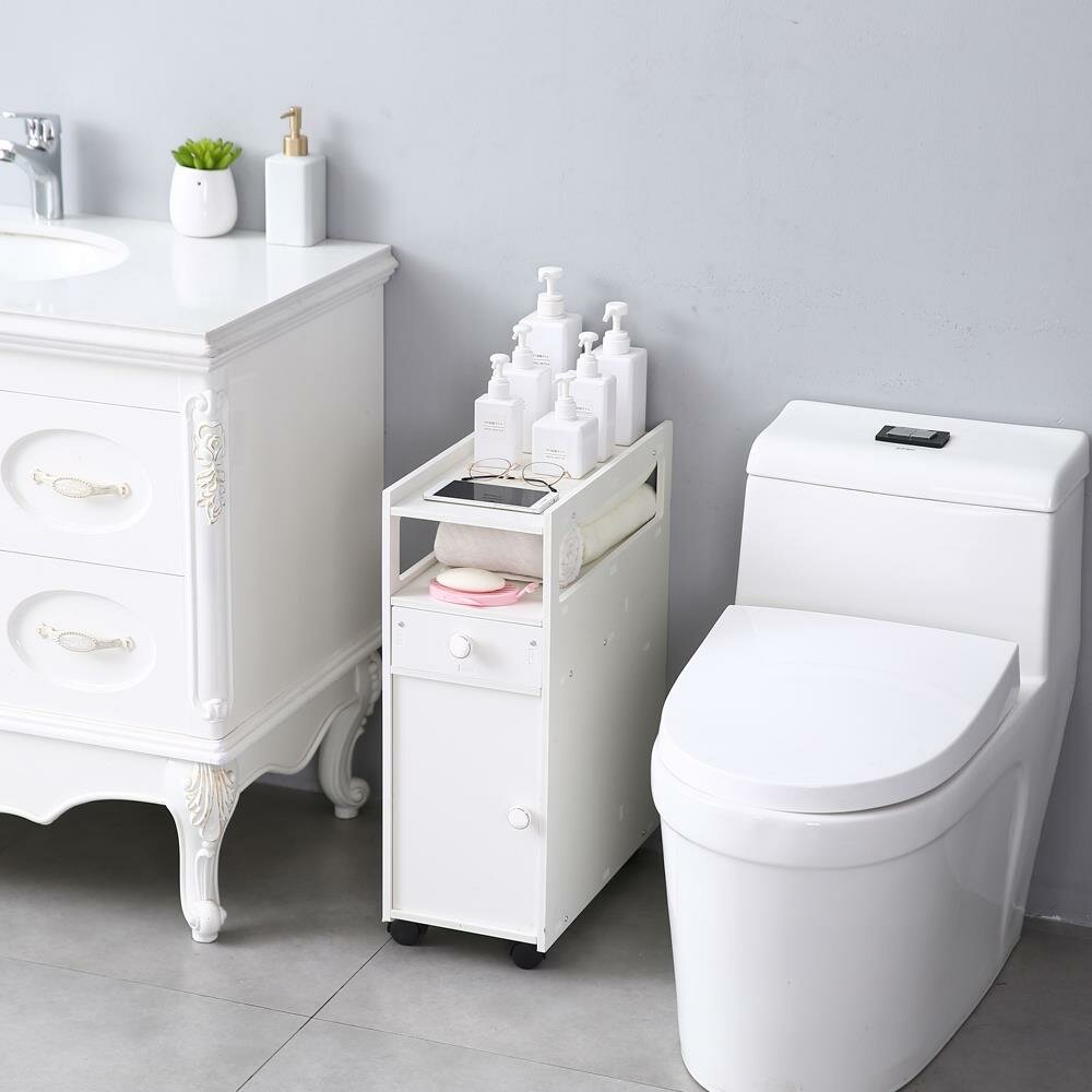 Winston Porter Elioenai Freestanding Bathroom Cabinet & Reviews | Wayfair