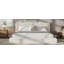Cadre de lit Airframe California King avec table latérale coulissante réglable, coussin rembourré en éponge Cloud de 8,7 pouces, assemblage facile (blanc cassé).