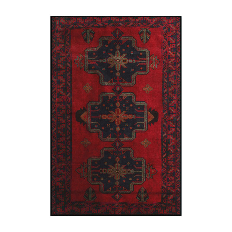 Tapis oriental oriental / noir / crème, Rectangle 2 pi x 5 pi