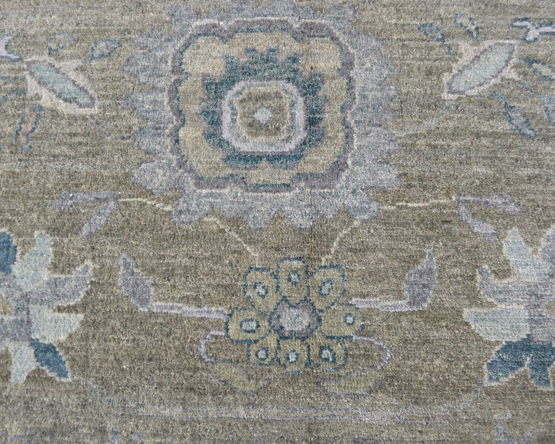 Firjustan Wool Floral Area Rug, Rectangle 12' x 16'