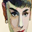 Audrey par Alex Zeng - peinture encadrée