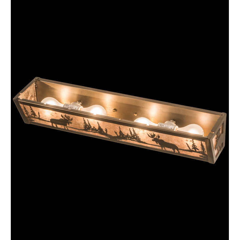 Rustic Lodge 4 - Light Bath Bar, Antique Copper