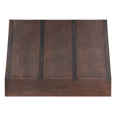 48 Inch 1250 CFM Hammered Copper Wall Mounted Tucson Range Hood with Slim Baffle Filters