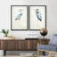 «Blue Heron Bird Portrait Coastal Beach Decor», ensemble de 2 reproductions d'art encadrées sur toile-1615086388-1615086390