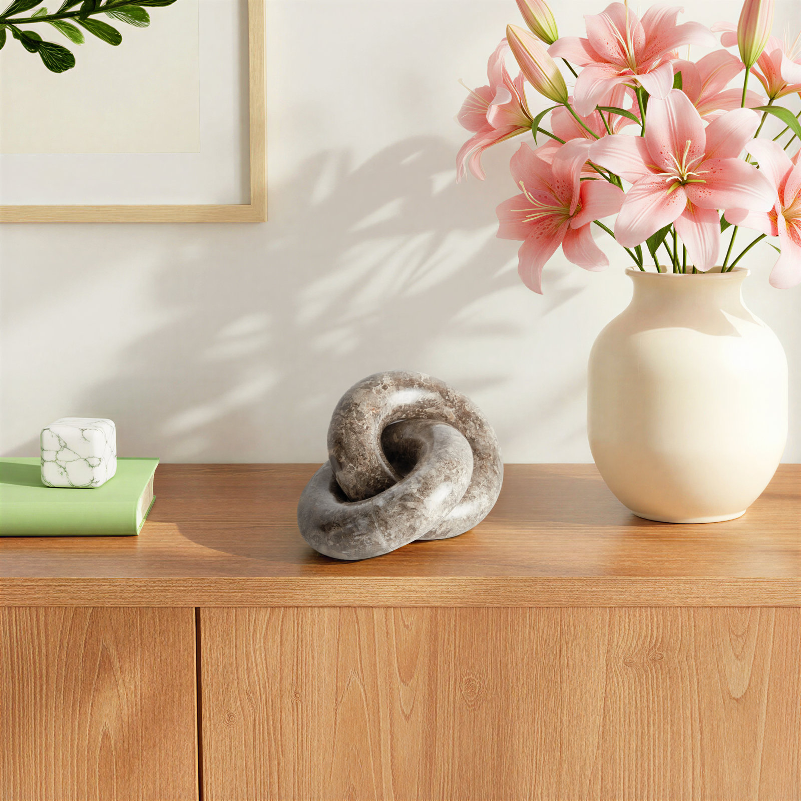 Sierra Genuine Marble Ring Sculpture