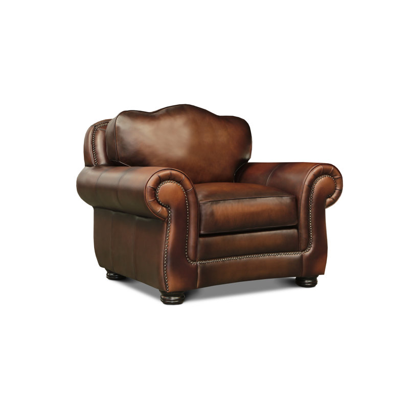 Buckingham Leather Club Chair, Espresso, Yes, Midnight (La Royale)