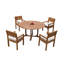 Keagan Outdoor 5 - Piece Teak Dining Set-701791247-720477328