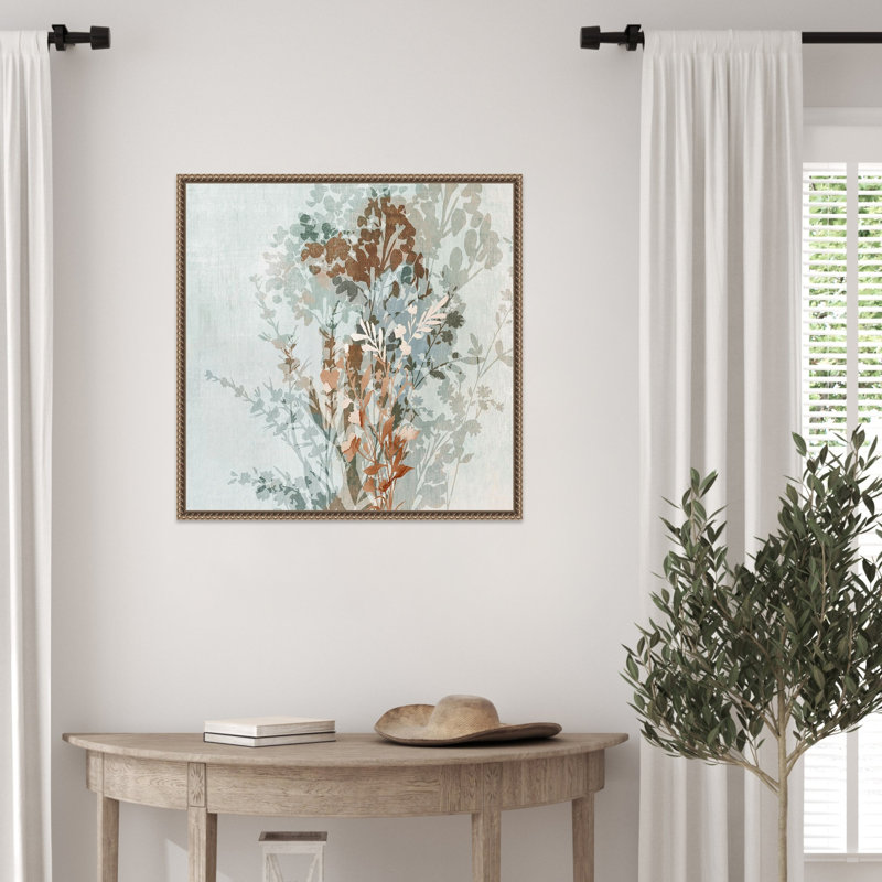 Reproduction d'art sur toile encadrée «Mute Layers of Floral Shadows» par Alex Black, 22 X 22